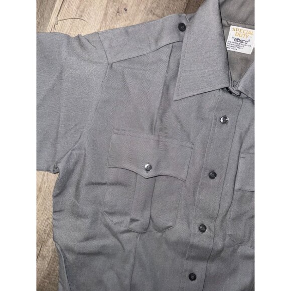 Special Duty Short Sleeve Gray Uniform Shirt Size 38 By Elbeco 65% Polyester 35% - Picture 2 of 7